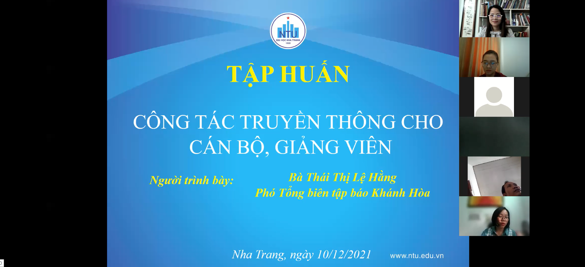 Trường ĐH Nha Trang: Hơn 70 cán bộ, giảng viên tham gia tập huấn về công tác truyền thông