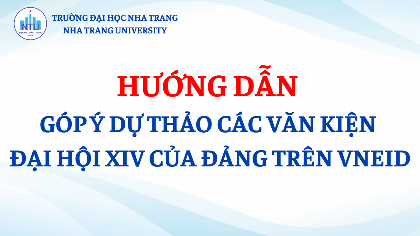 Hướng dẫn góp ý dự thảo các văn kiện đại hội XIV của Đảng trên VNEID