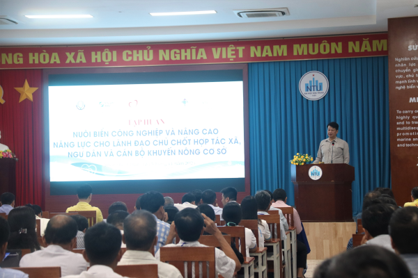 Khai mạc lớp tập huấn nuôi biển công nghiệp và nâng cao năng lực cho cán bộ hợp tác xã, ngư dân tại Trường Đại học Nha Trang