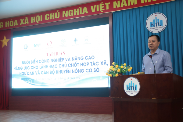 Khai mạc lớp tập huấn nuôi biển công nghiệp và nâng cao năng lực cho cán bộ hợp tác xã, ngư dân tại Trường Đại học Nha Trang